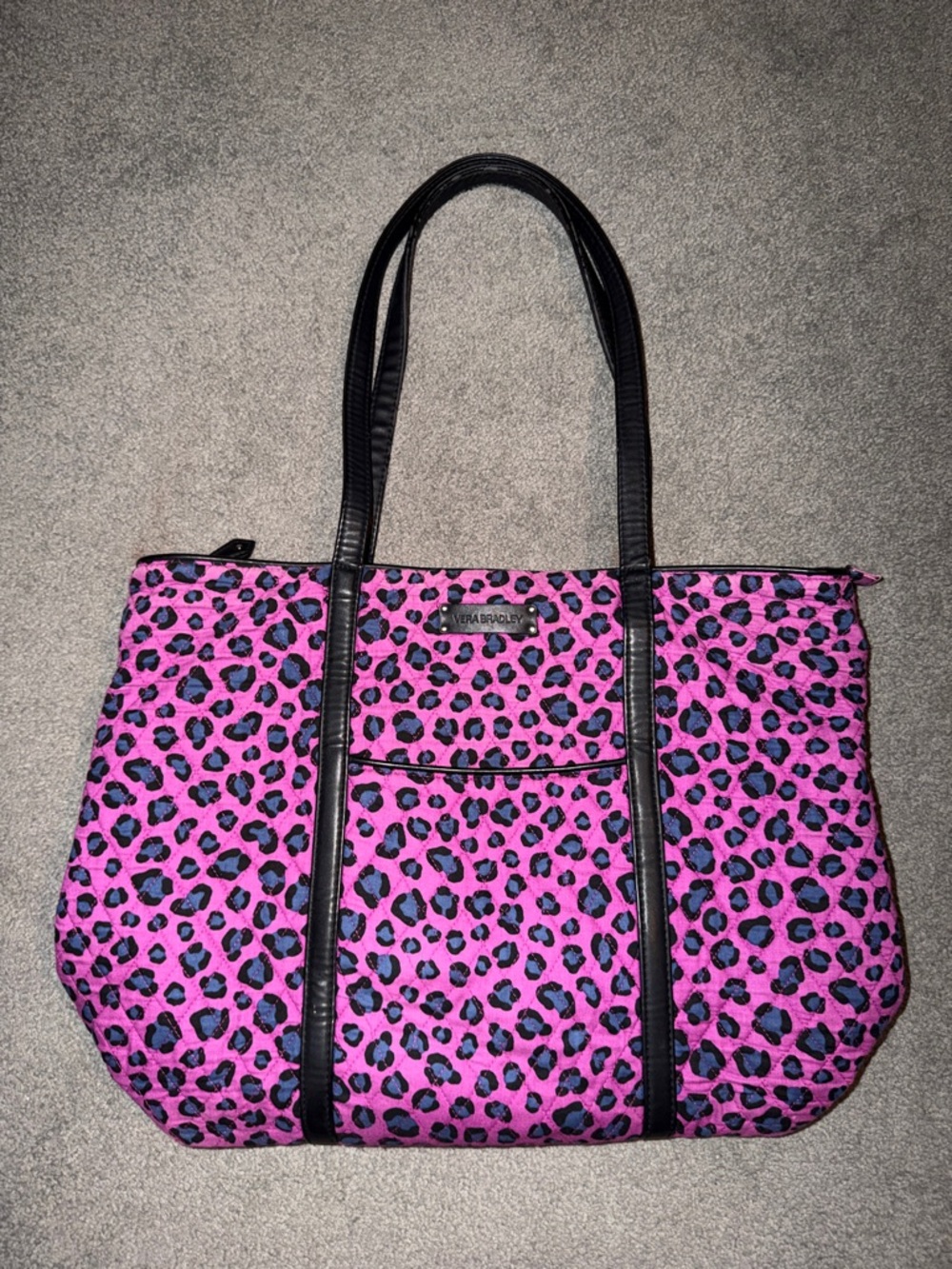 Vera Bradley Zip Tote in African Violet Leopard Spots